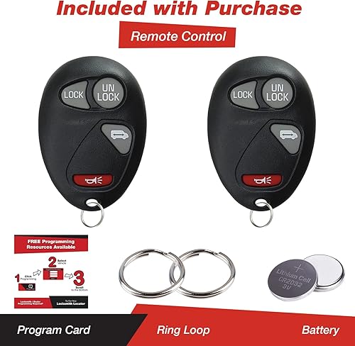 Miniatura 2 de KeylessOption Reemplazo de llavero de camioneta con control remoto sin llave para L2C0007T (paquete de 2)