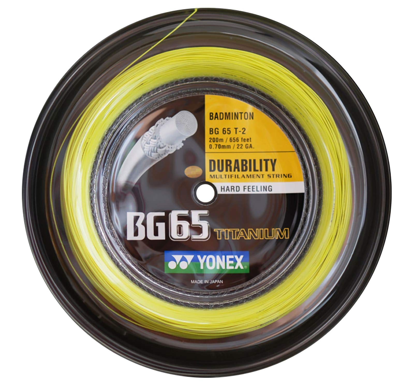 Badminton-Spule YONEX BG-65 Ti Gelb (200 MTS)