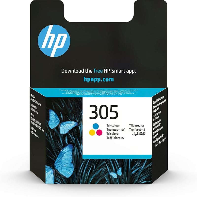HP 305 Cartouche d'Encre Trois Couleurs Cyan/Magenta/Jaune Authentique (3YM60AE)
