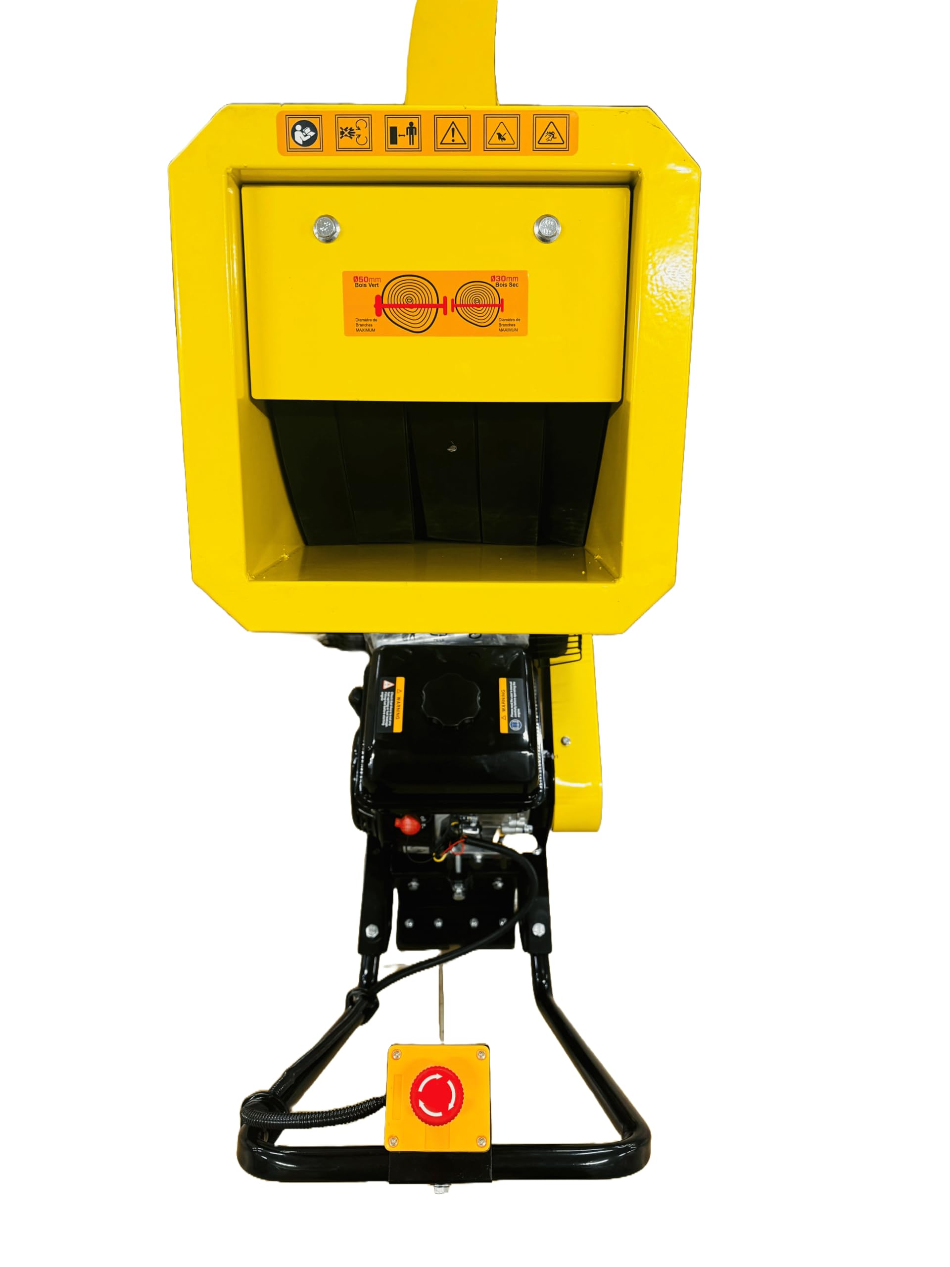 Nemura Broyeur vegetaux et branches thermique 212cc - Capacité de broyage max 50mm - Compact et Performant - Sysème de sécurité - Qualité Professionnelle - Marque Française