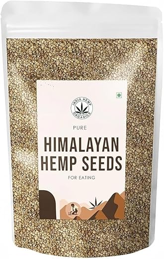 India Hemp Organics Hemp Seeds for Eating | 250g | Superfood Source of Omega 3 & 6 | High in Protein, Fibre | Keto Friendl...