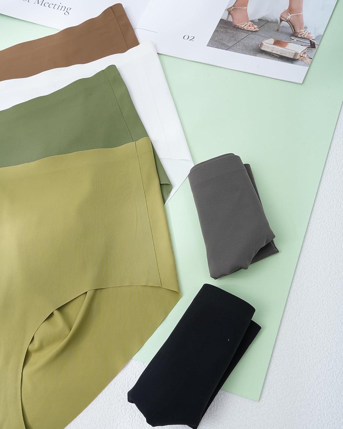 LEVAO Women's High Waisted Seamless Underwear No Show Full Coverage Briefs Stretchy Invisible Panties Cheeky Pack of 6 - Image 2