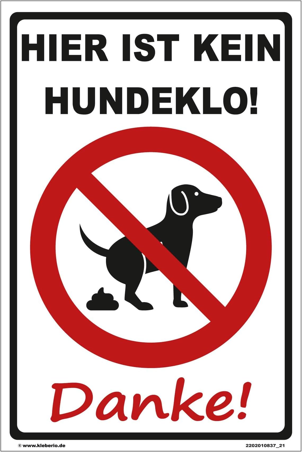 Schild Hier Kein Hundeklo
