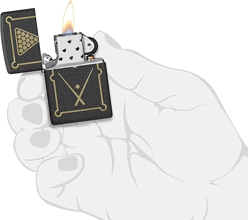 Miniatura 5 de Zippo Encendedor de bolsillo negro con diseño de billar