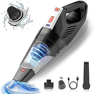Hihhy Handheld Vacuum 120w, 9000PA Hand Held Vacuum Cordless, Cordless Hand Held Hoover, Hand Held Vacuuming Cordless with 9 Filters, Car Vacuum Cleaner for Home/Office/Pet/Car/Hair
