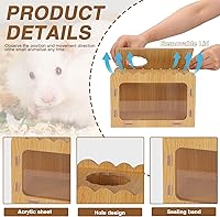 Vista 3 de Hamster Digging Box, Visible Hamster Digging Room with Acrylic Transparent Board, Hamster Hideout and Exploration House with Climbing Ladder