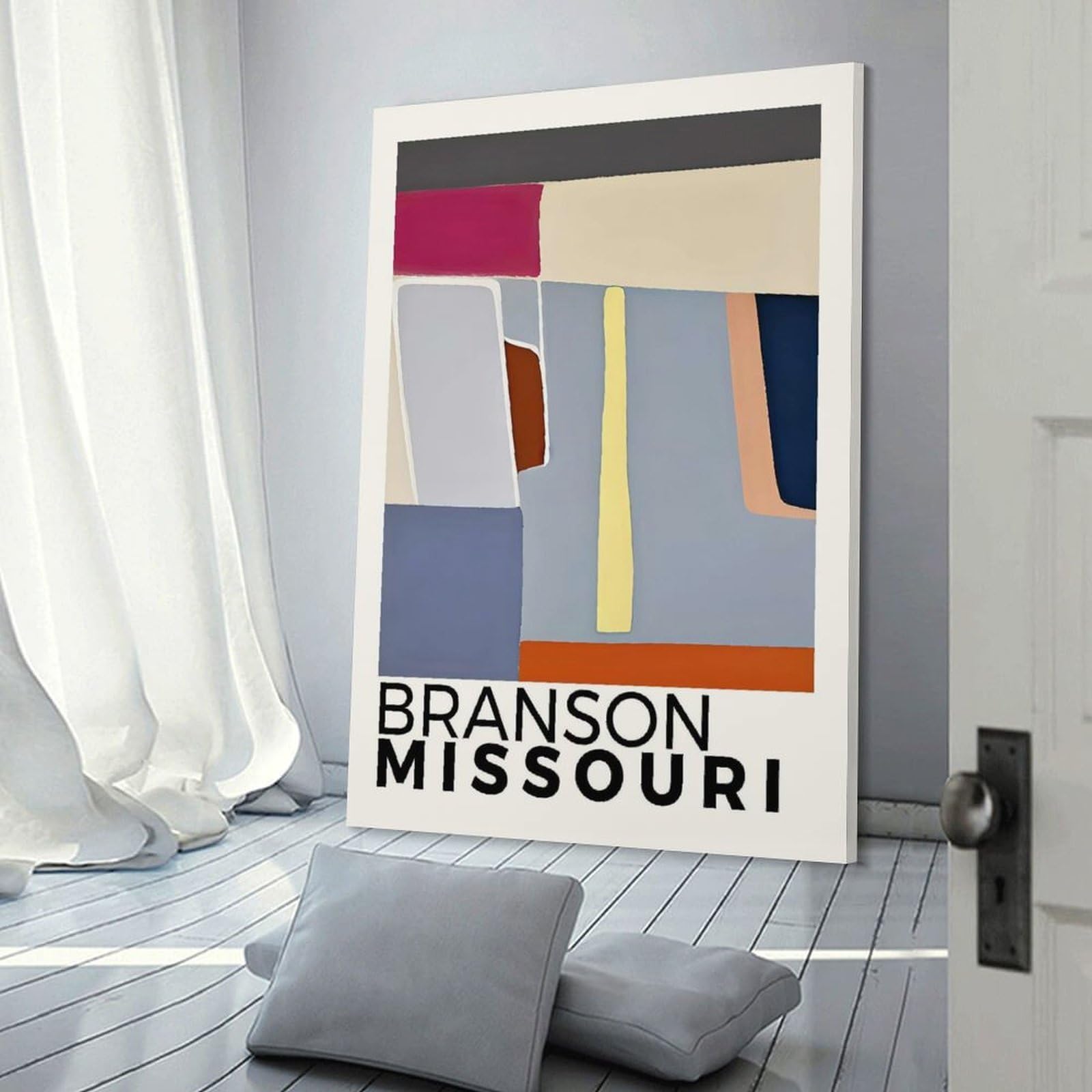 Junmoney Branson Missouri Canvas Wall Picture, 12x18inch(30x45cm), for Sofa Walls, Lounge Or Home Corners, Modern Wall Decor for Cosy Interiors