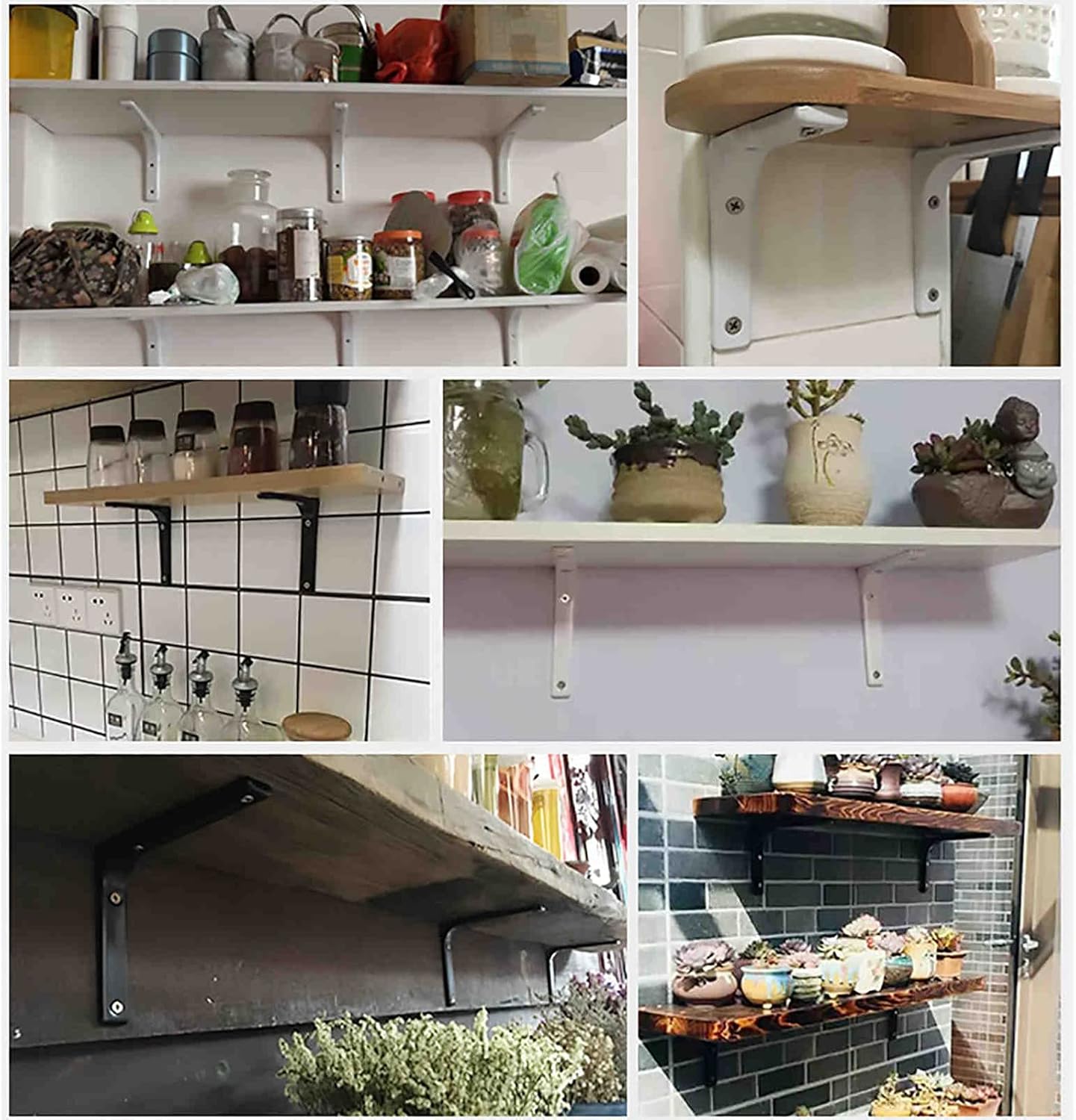 l shape brackets, L Brackets for Shelves Right Angle Bracket Wall Mounted Shelf Supports,for Hanging DIY Shelving Wall Shelves Book Support,1 Pair(Color:White,Size:200×150mm) ( Color : White , Size :