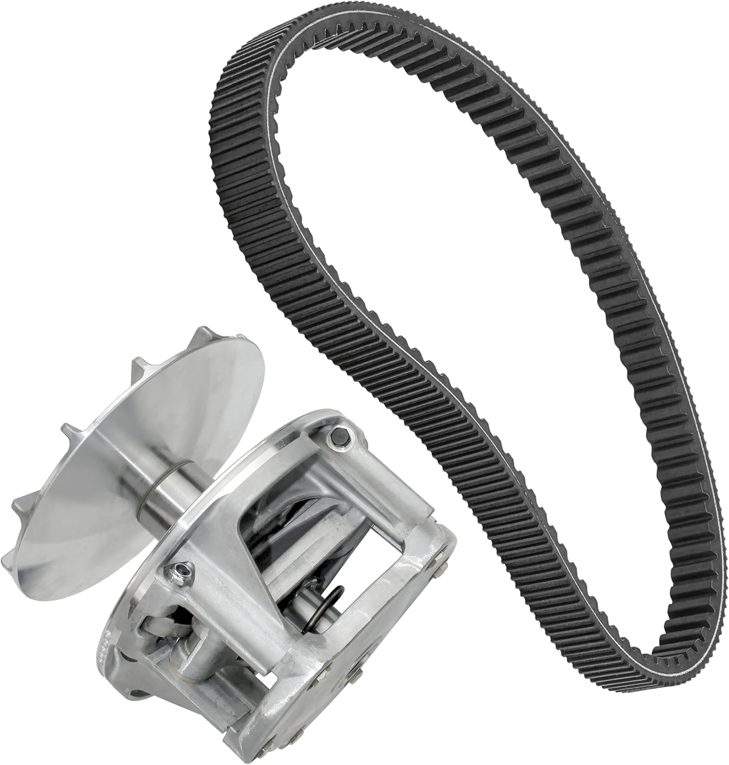 Caltric Primary Drive Clutch Assembly with Aramid Belt Compatible with Polaris Ranger Crew 570 2015-2019 (Non-Ebs Type)