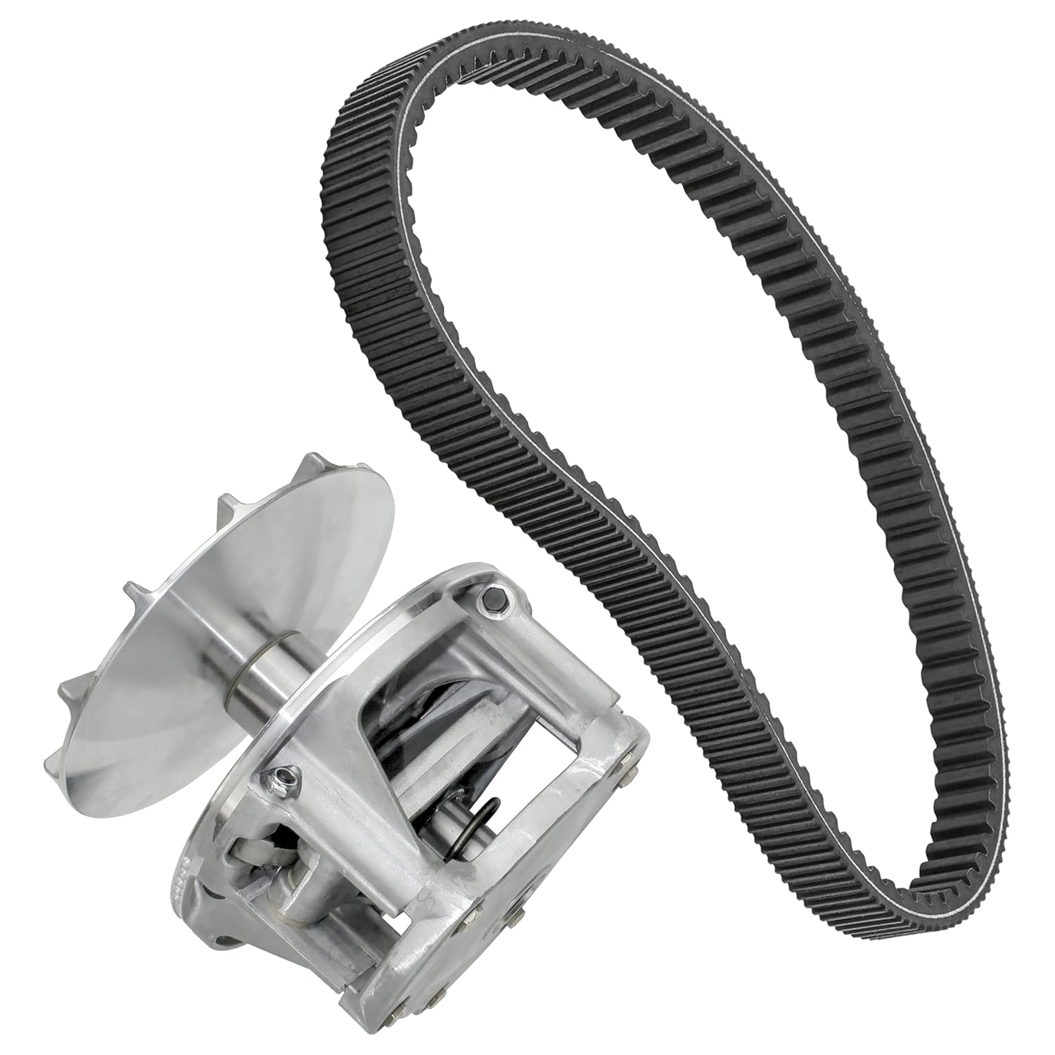 Caltric Primary Drive Clutch Assembly with Aramid Belt Compatible with Polaris Ranger 570 2014-2019 (Non-Ebs Type)