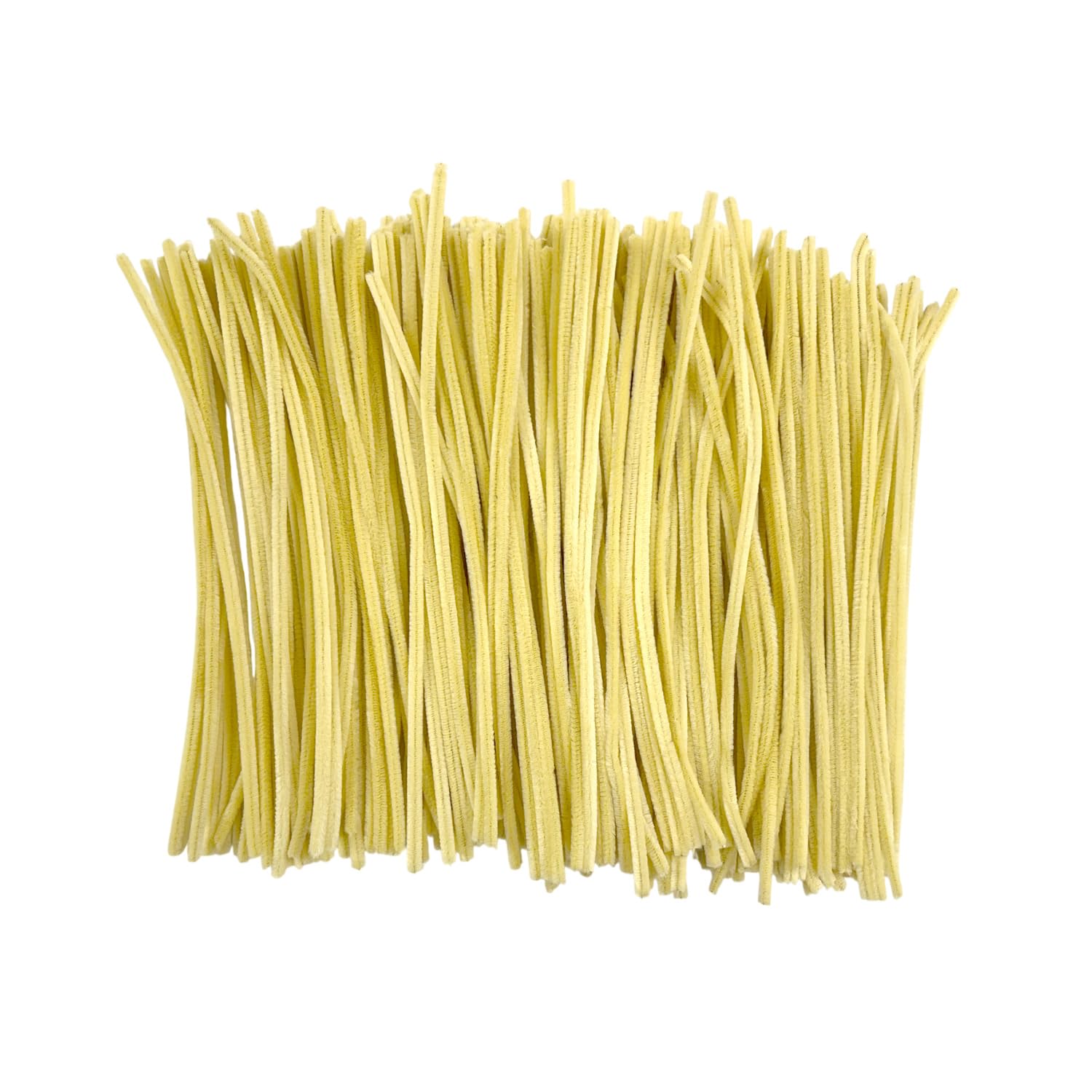 Pack of 250 Cream Yellow Coloured Pipe Cleaners 30cm x 6mm Craft Chenille Stems