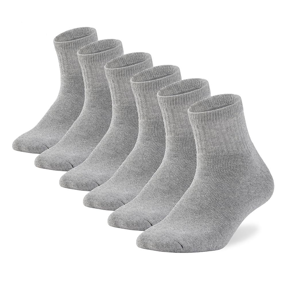 Womens Ankle Socks Full Cushioned Cotton Socks Anti-blister 6 Pairs 7-13