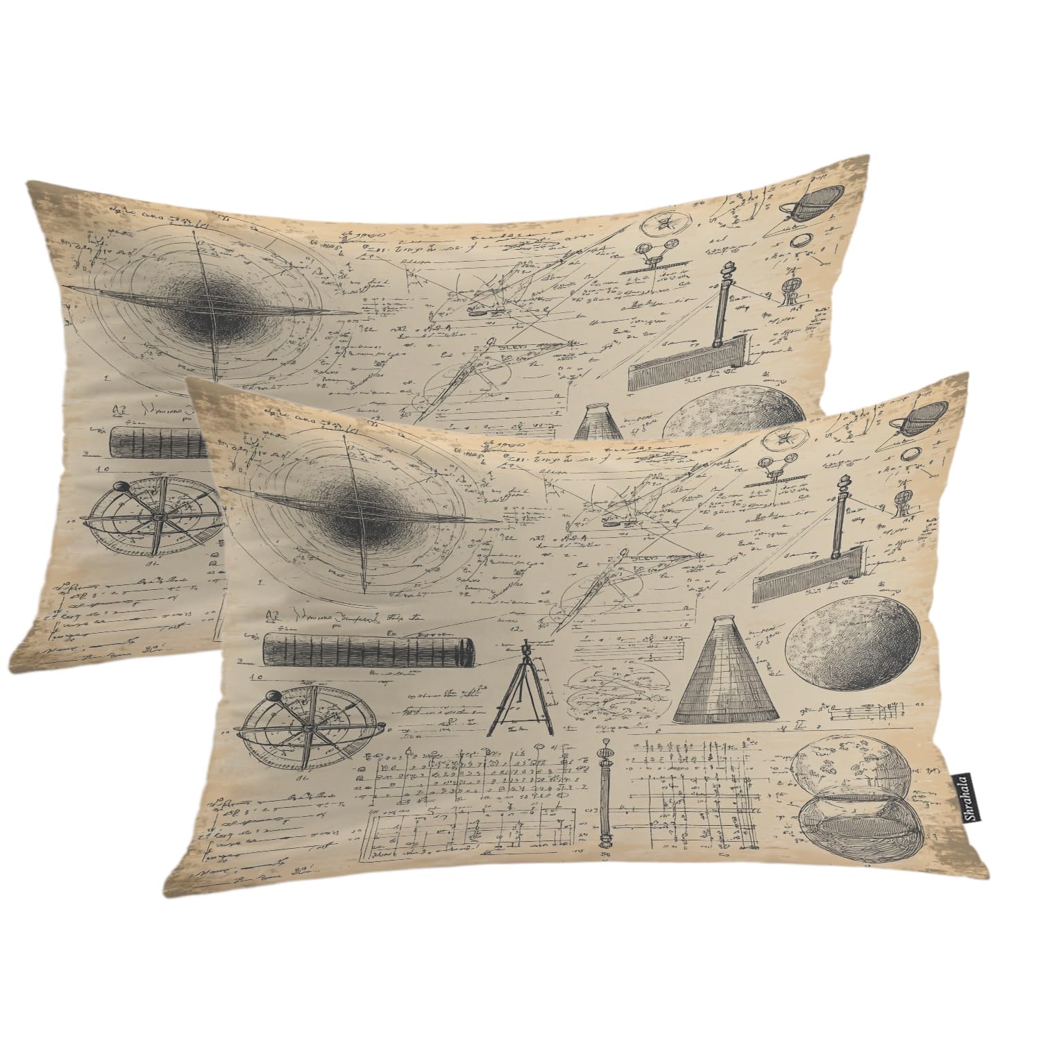 Housse de coussin formes géométriques astronomiques, cadeau idéal enseignant