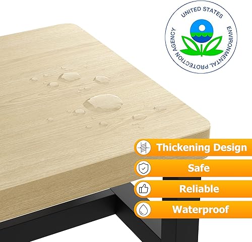 Miniatura 24 de Taburetes para adultos y niños con patas de goma antideslizantes, escalones de madera anchos y resistentes, capacidad de 500 libras, para