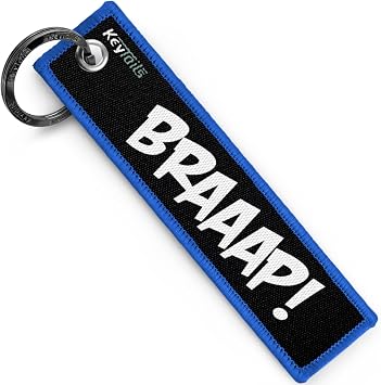 KEYTAILS Keychains, Premium Quality Key Tag for Motorcycle, Car, Scooter, ATV, UTV [Braaap!]
