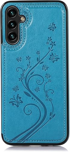 Miniatura 7 de Asuwish Funda de teléfono para Samsung Galaxy A54 5G con protector de pantalla de vidrio templado y tarjetero con soporte para tarjetero, soporte