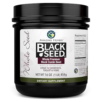 Amazing Herbs Whole Premium Black Seed - 16 oz Container