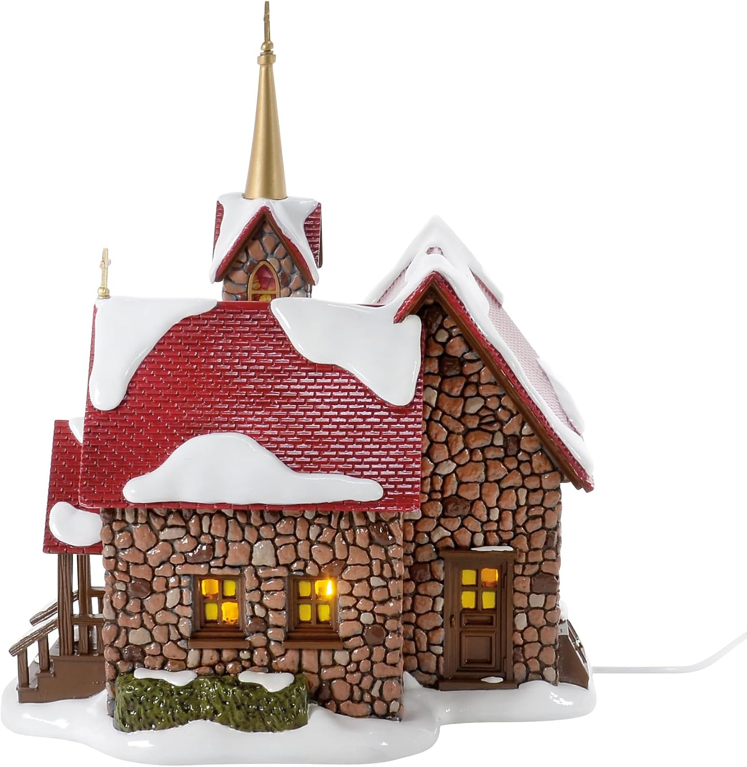 Department 56 Original Snow Village the Chapel of Abundant Grace 50th Anniversary Limited Edition Light Up Building, 10.43 Inch, Multicolor