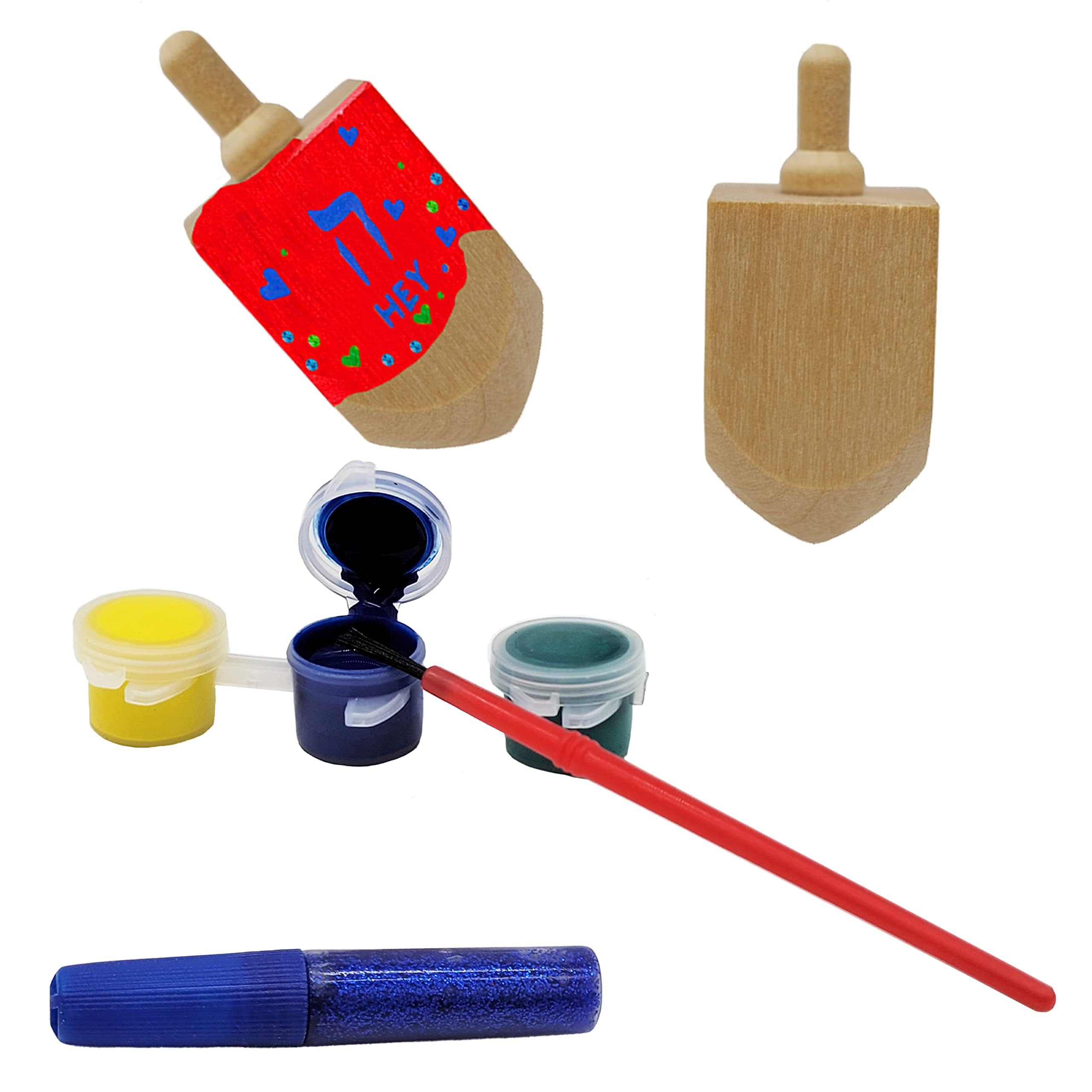The Dreidel Company Craft-A-Dreidel, Create Your own Custom Dreidel, Fun and Educational, 4 Dreidels