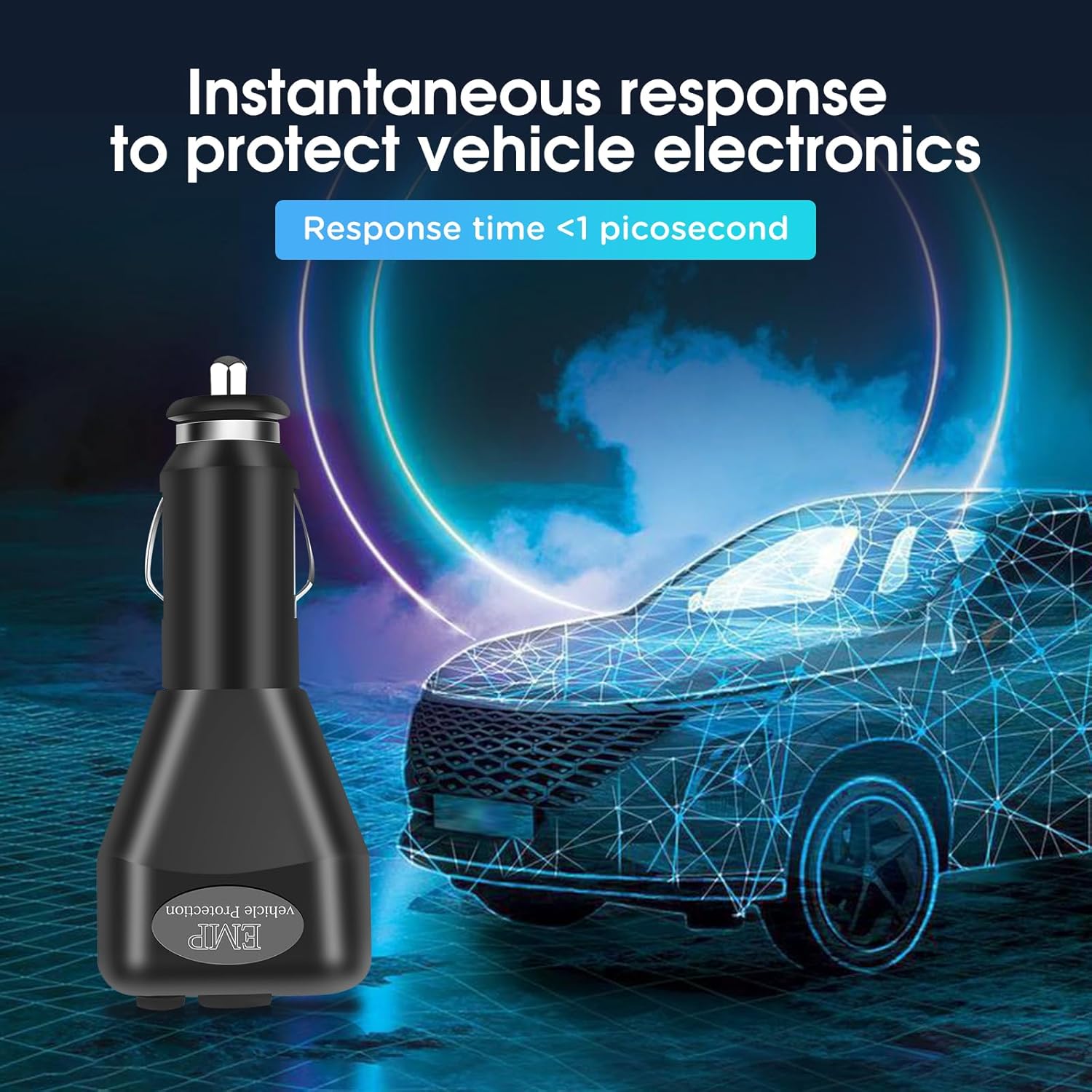 EMP Vehicle Protection, Zuomeng EMP Protector, Lightning, Solar Flare, Surge Protection, Suitable for Cars and Trucks, Easy Installation