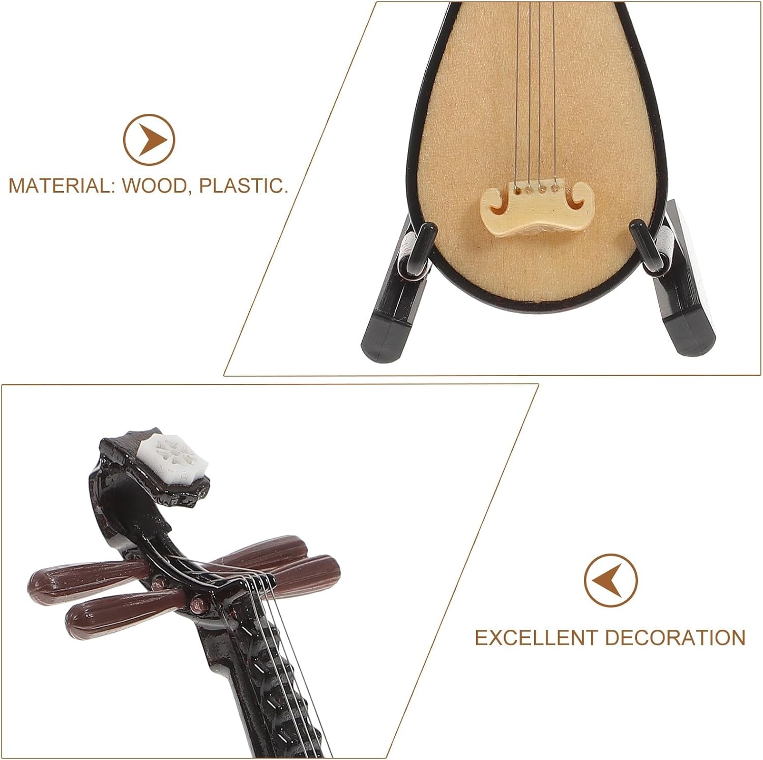 楽器の家の装飾 ピパモデル装飾装飾品ユニークな小さなミニチュア楽器部屋の装飾 家庭用楽器の装飾品