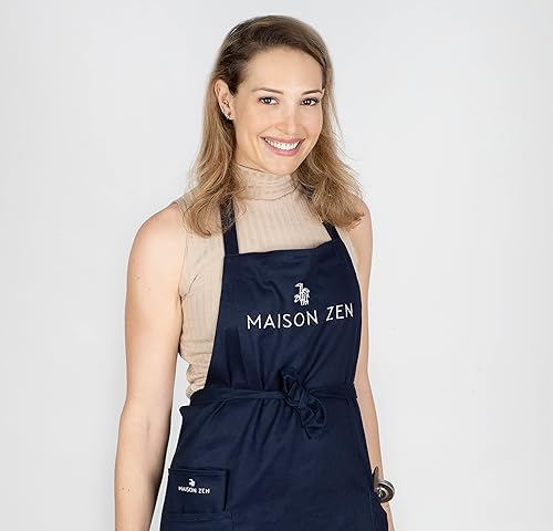 Miniatura 2 de Delantal de estilo nórdico para mujeres y hombres con toalla a juego, para chefs profesionales, peluquería, delantal y toalla