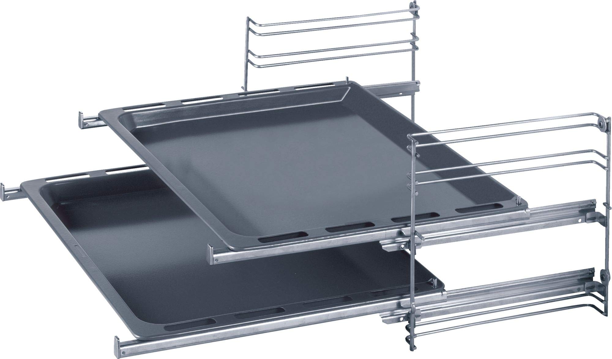 Bosch HEZ438201 Zubehör für Backöfen, Teleskopauszug 2-fach Edelstahl
