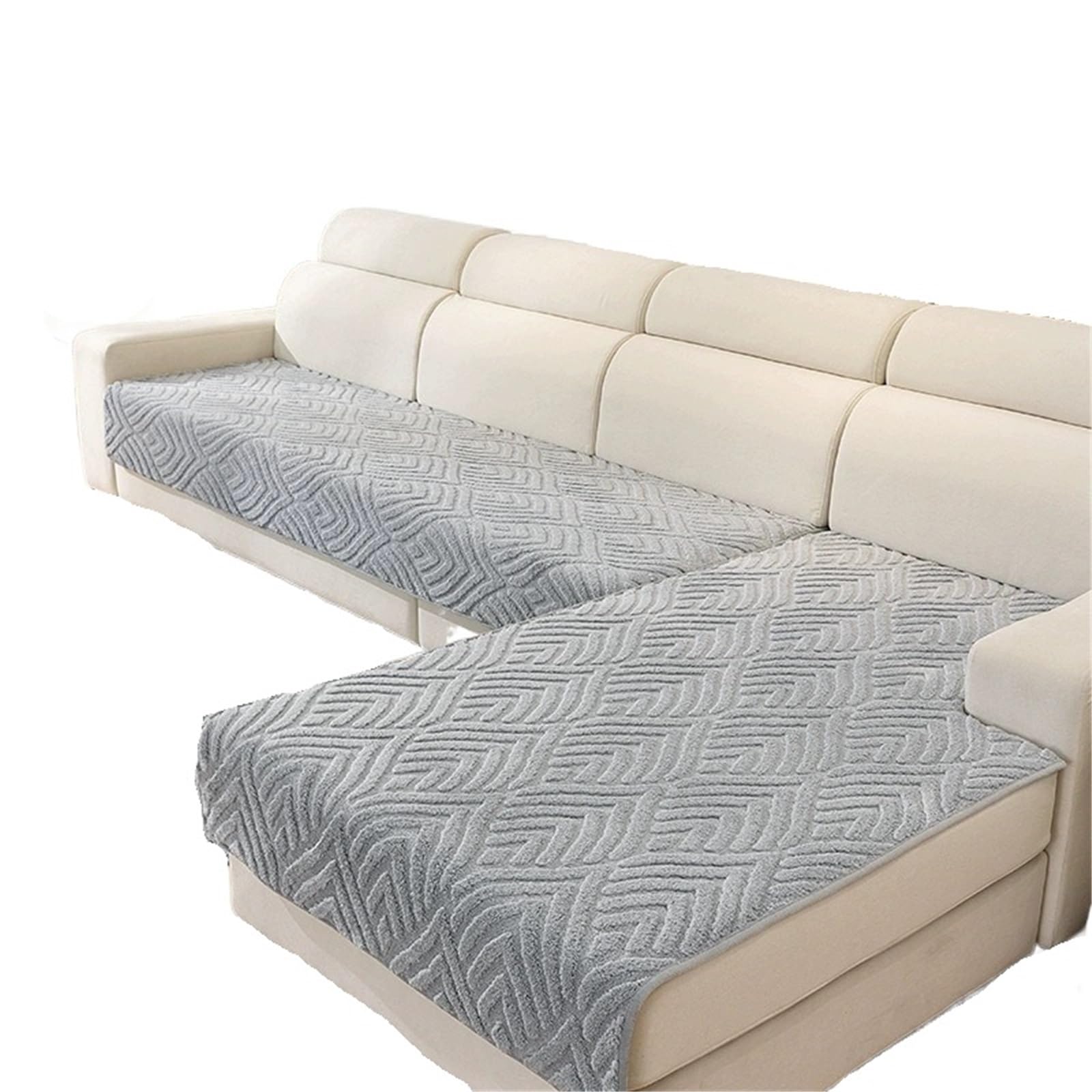 Housse de coussin antidérapante en peluche douce de taille standard pour l'hiver