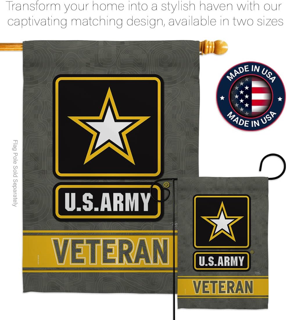 US Army Veteran Garden Flag - Armed Forces Rangers United State American Military Retire Official - House Decoration Banner Small Yard Gift Double-Sided Made in USA 13 X 18.5 - Image 4