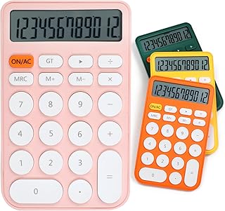 Richenda Desktop Calculator 12 Digit, Large Display and Sensitive Button, Standard Calculator with Large LCD Display for O...
