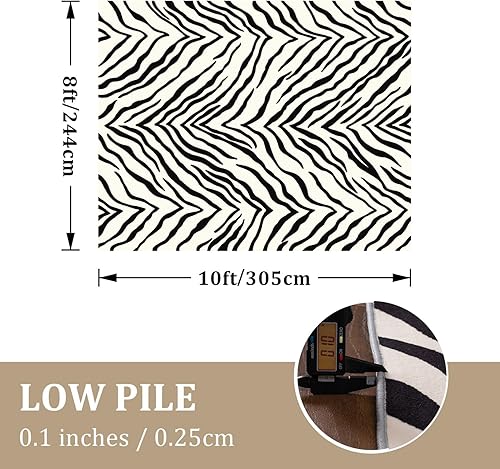 Miniatura 36 de YIHOUSE Alfombras de área de 5 x 8 pies, alfombra lavable abstracta, moderna alfombra blanca y negra para dormitorio, sala de estar, comedor, Modern