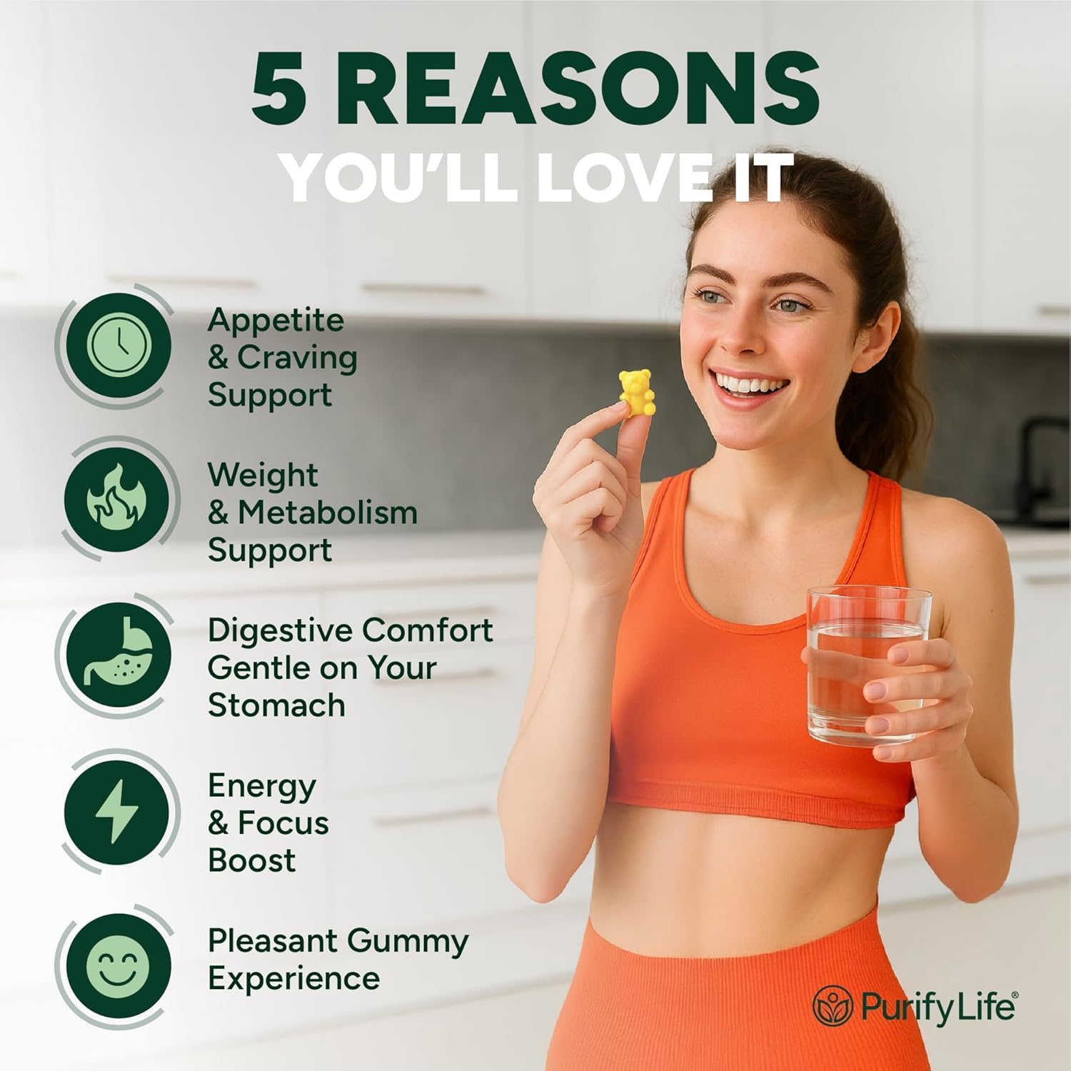 GLP-1 Support Gummies – Sugar-Free Appetite & Craving Control Supplement with Berberine, Cinnamon, Turmeric, Garcinia & Raspberry Ketones – Digestion, Weight Loss, Carb Blocker, Vegan, Keto - Image 6