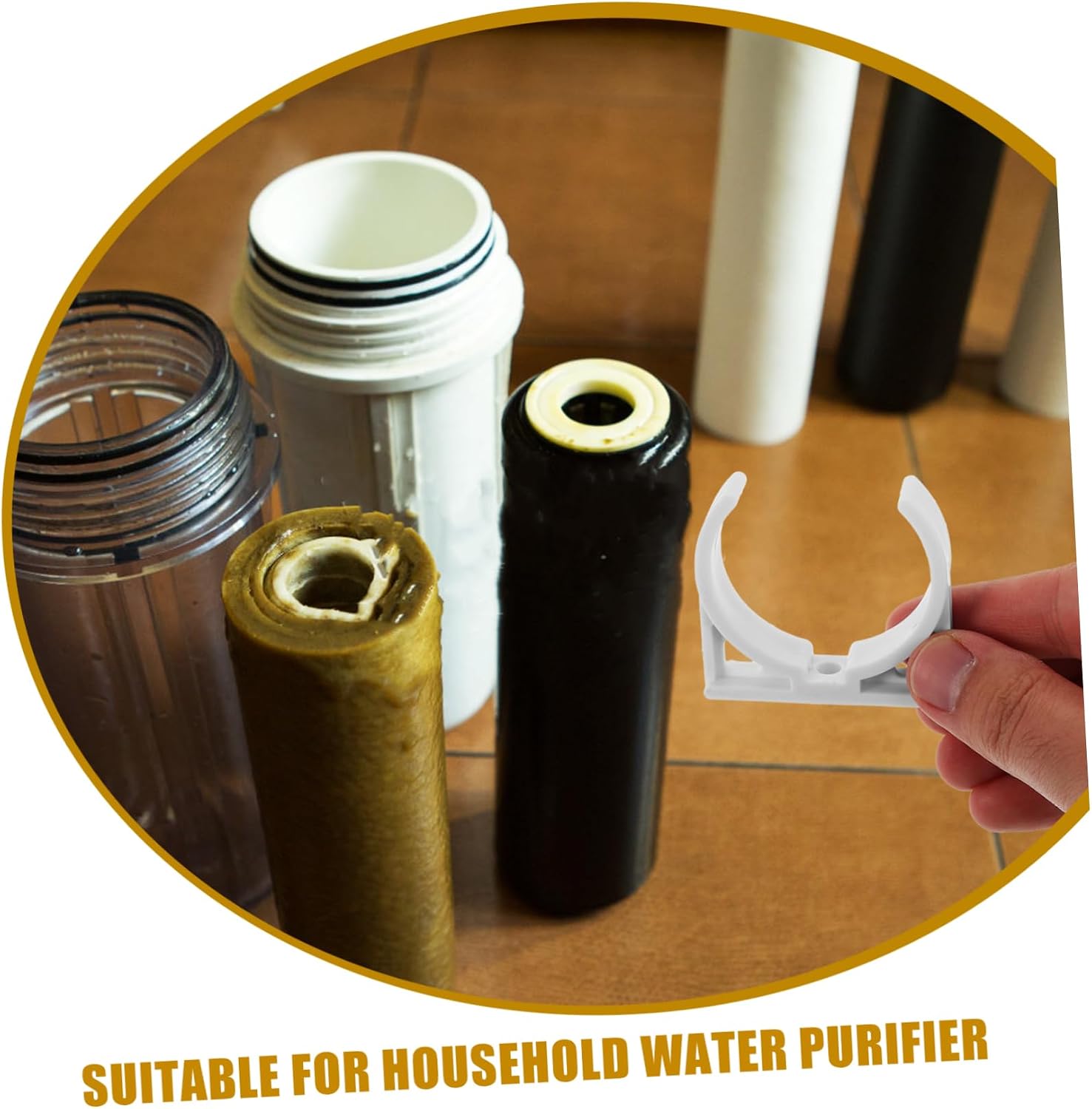 5Pcs Membrane Housing Fixing Clips for Water Purifier Accessories Durable Plastic Replacement Clips Essential for Secure Filter Housing Installation and Maintenance
