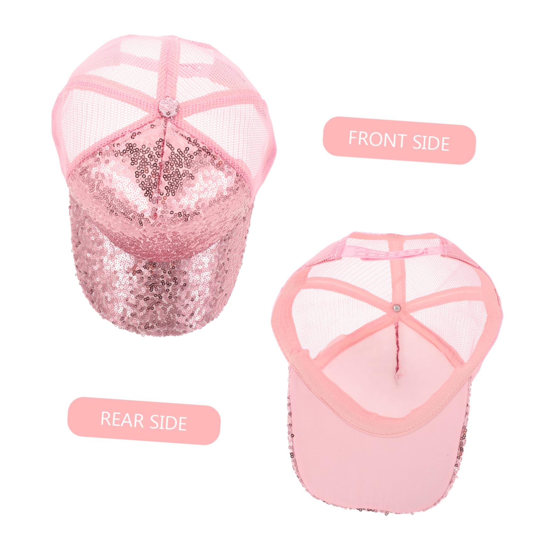 SOIMISS Chapeau en Maille Bec de Canard Chapeau de Fete Chapeau pour Femme Casquette de Baseball pour Courir Chapeau de Soleil en Plein air Chapeau de Course Polyester Rose