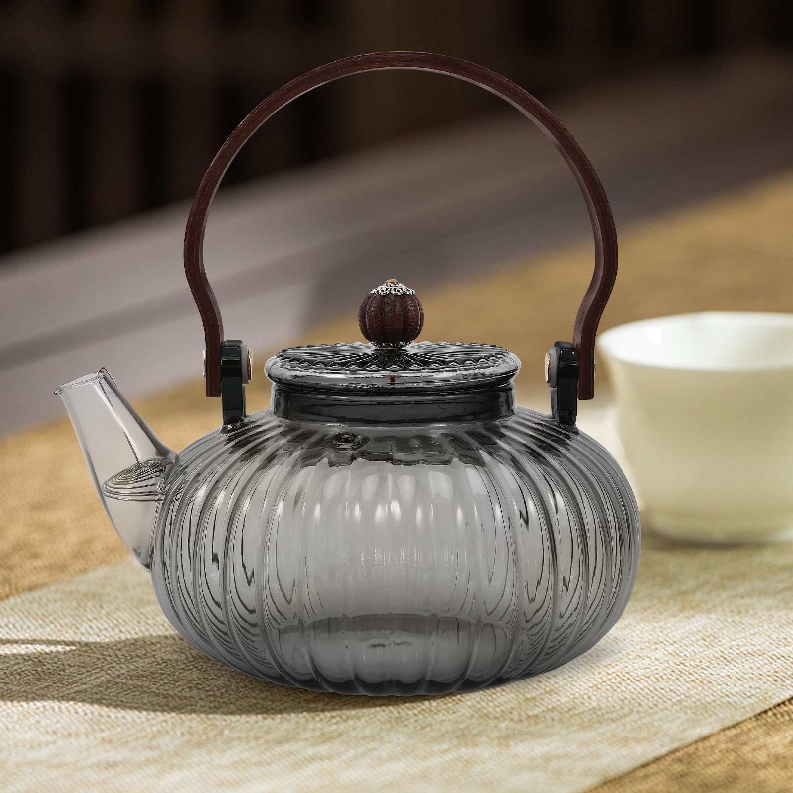 ULTECHNOVO Tetera de Vidrio con Asa Cómoda y Capacidad de 800ml para Té Suelto, Diseño Simple y Elegante Adecuado para Oficina y Hogar