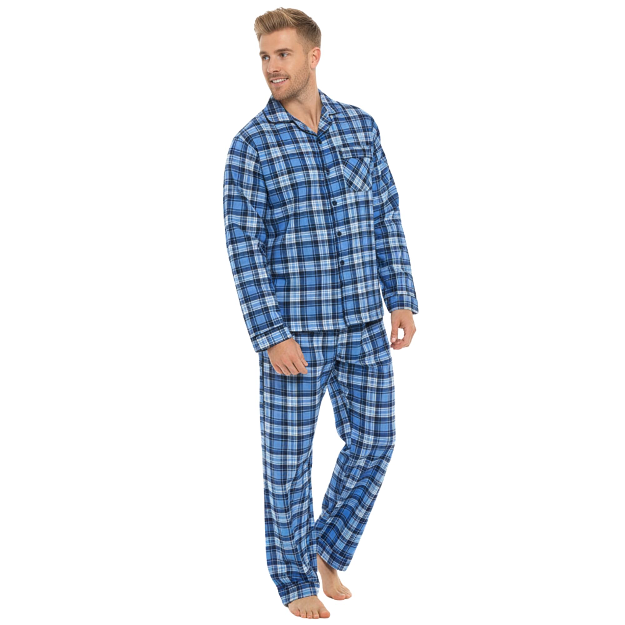 insignia Men's Reactive Dyed Flannel Pyjamas 100% Cotton-picture-52