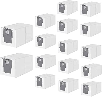 16 Pack Dust Bags for Roborock Q Revo Series, S8 MaxV Ultra, S8 Max Ultra, Qrevo S, Qrevo Plus, Qrevo Master, Qrevo Pro, Qrevo MaxV, Qrevo Slim Robot Vacuum Cleaner, Large Capacity Disposable Bag