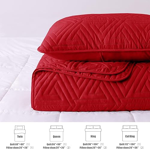 Miniatura 5 de Whale Flotilla Juego de edredón suave tamaño Twin para todas las estaciones, juego de ropa de cama de colchas geométricas ultrasónicas de 2 piezas,