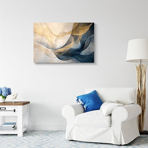 Miniatura 78 de Lienzo artístico para pared, pinturas de arte abstracto, fantasía azul, grafiti colorido sobre fondo blanco; decoración artística moderna para sala