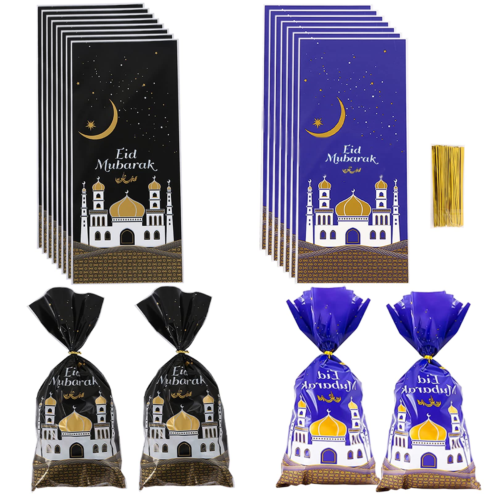 100 Sacchetti Regalo Eid Mubarak, Buste per Dolci e