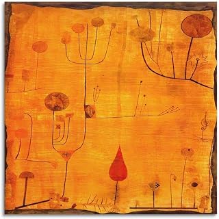 Paul Klee_Fruit on Red Famous Poster Art Canvas Painting Decor Wall Print Photo Gifts Home Modern Decoratives 24x24inch(60x60cm)