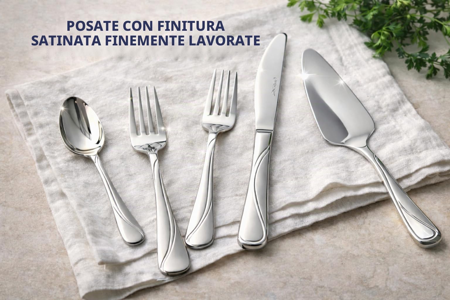 Edenberg Set di posate in un cofanetto, 72 pezzi, per 12 persone, acciaio inossidabile, forchetta, cucchiaio, coltello 2231C