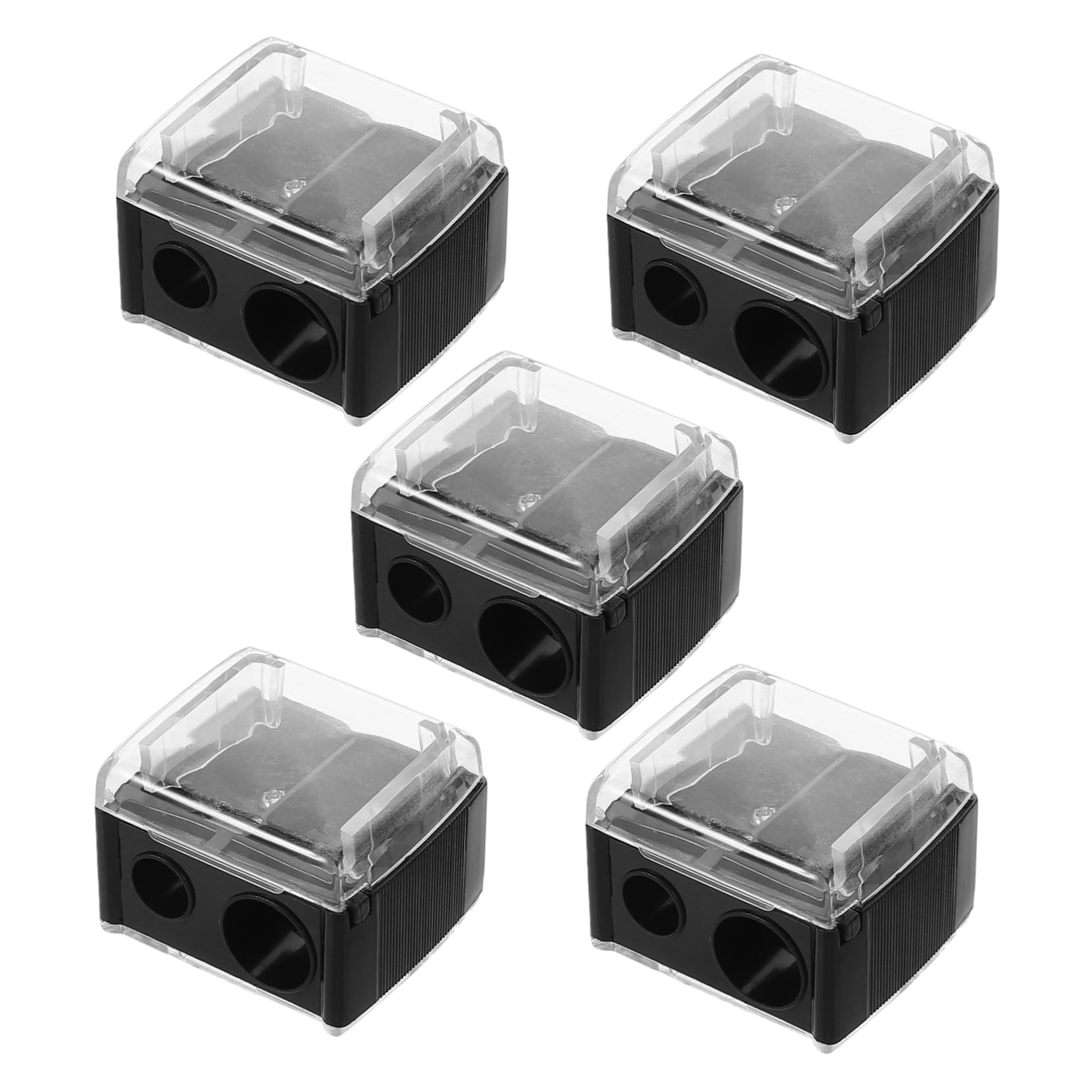 HAPINARY Makeup Pencil Sharpener Set 2 Hole Lip Liner Eyebrow Eyeliner Portable Reusable for Women Office