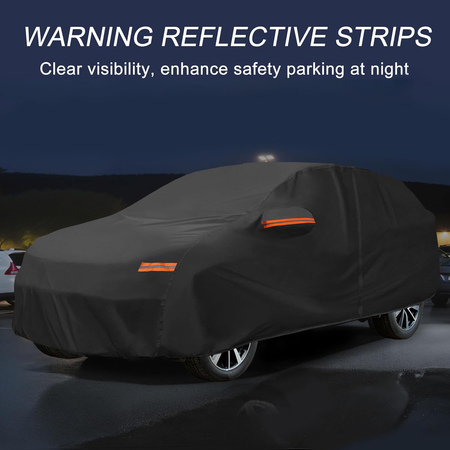 X AUTOHAUX Car Cover Outdoor Waterproof Sun Rain Snow Hail Protection with Left Side Door Zipper 210D-PU for Mazda CX-70