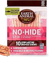 Vista 11 de Earth Animal No Hide Stix - Palitos masticables para perros pequeños sin cuero crudo de larga duración, mantequilla de maní, 10