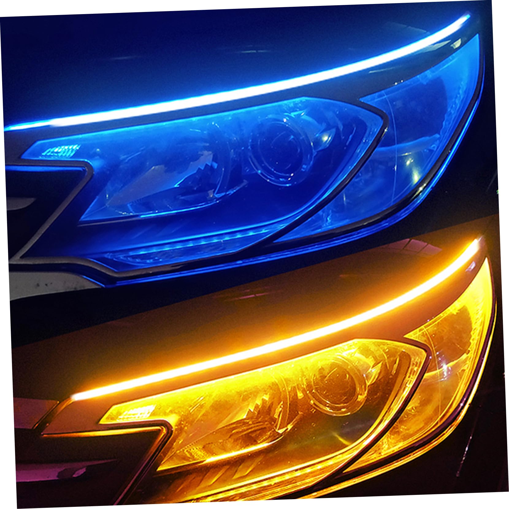SOLUSTRE Striscia Di Luci A Led Per Fari A 3 Set Luce Diurna Automatica Striscia Di Luci A Led Installazione Semplice 2 Pezzi * 3