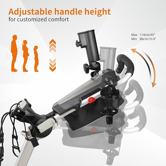 Caddytek CaddyLite Auto+360 Golf Push Cart - 4 Wheel Lightweight Foldable Golf Pushcart with Auto Folding, 360 Swivel Front Wheel, Aluminum Frame, EVA Wheels, Foot Brake, Umbrella & Drink Holder
