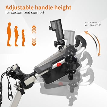 Caddytek CaddyLite Auto+360 Golf Push Cart - 4 Wheel Lightweight Foldable Golf Pushcart with Auto Folding, 360 Swivel Front Wheel, Aluminum Frame, EVA Wheels, Foot Brake, Umbrella & Drink Holder