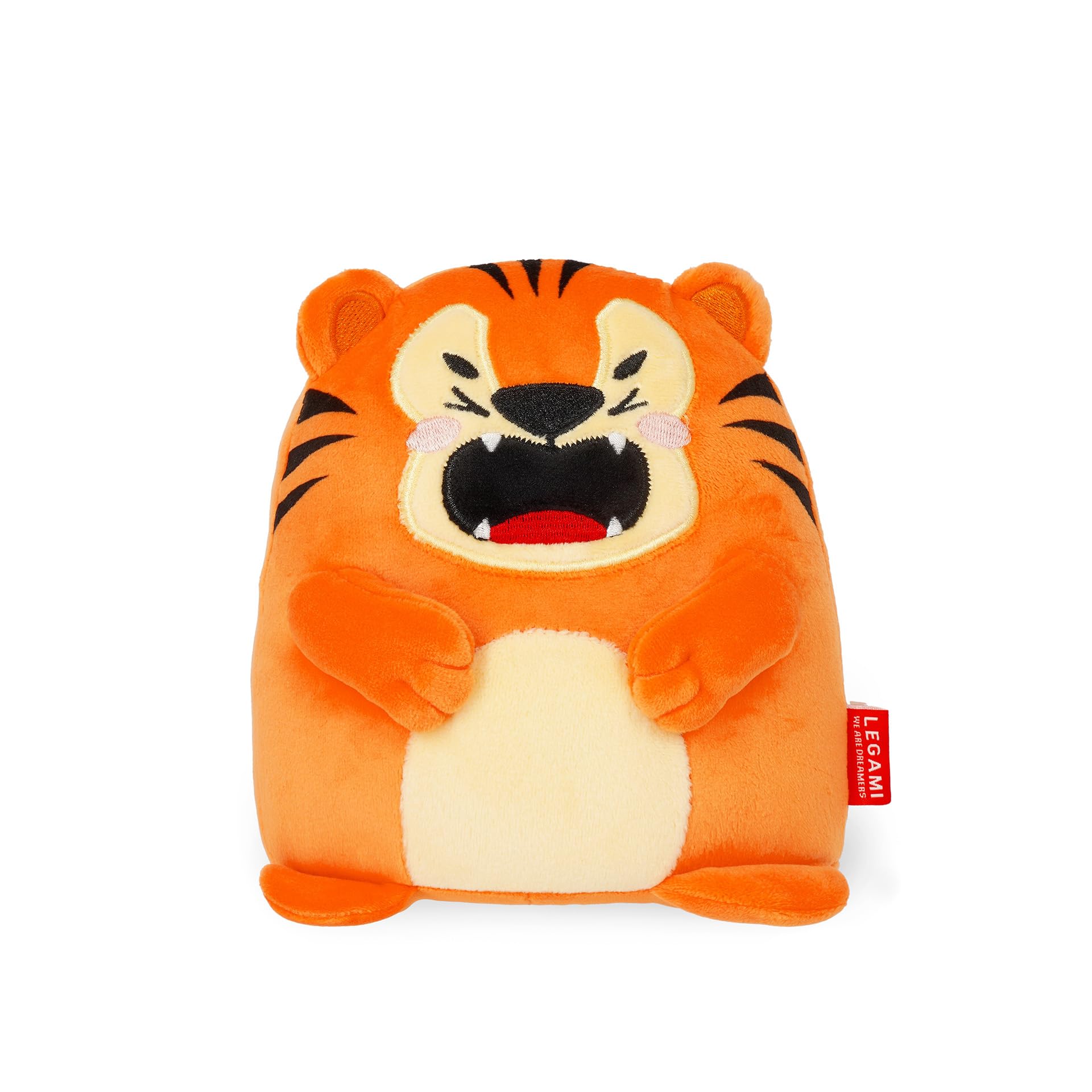 Legami Super Soft Plush Toy Tiger Mini Size with Personalised ID Card Freestanding 14 x 15 x 12 cm โ image 1