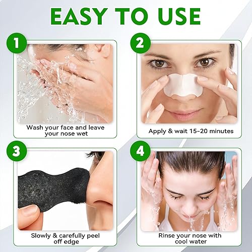 Miniatura 5 de Tira removedor de puntos negros, tiras nasales, removedor de puntos negros, limpieza profunda y control de aceite, ideal para todo tipo de piel